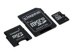 MicroSD, Kingston, 8 GB med SD adaptere