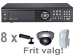 SYS9000-8-2 Videoovervgningspakke DVR9000N + 8 kameraer