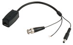 Video Power Data Transciever (balun), BNC-han, DC-hun, 2-pin til