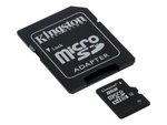 MicroSD, Kingston SDHC 16GB C4 med SD adapter