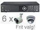 SYS9000-6-2 Videoovervgningspakke DVR9000N + 6 kameraer